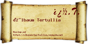 Ölbaum Tertullia névjegykártya